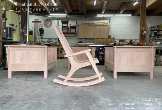 Unfinished-American-Cherry-Rocker-Loveseats-Chair