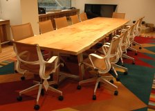 13' Book-matched Live Edge Oregon Big Leaf Maple Conference Table