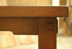 American Cherry Kitchen Table & Bench with Through Tenons