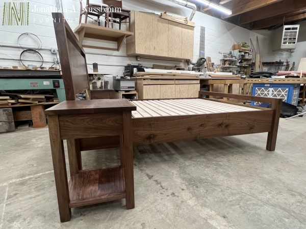 Walnut-Concealed-storage-bed-nighstand