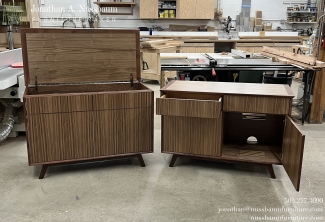 Mid-Century-Modern-Walnut-Media-Console-Fire-Wood-Box-open-top