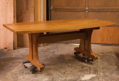 Oregon White Oak Boat Shaped Conference Table