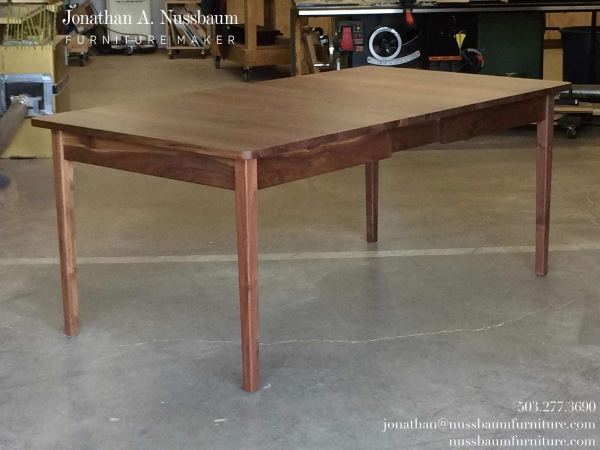 Western Walnut Finn Juhl inspired Extension Dining Table with leaf